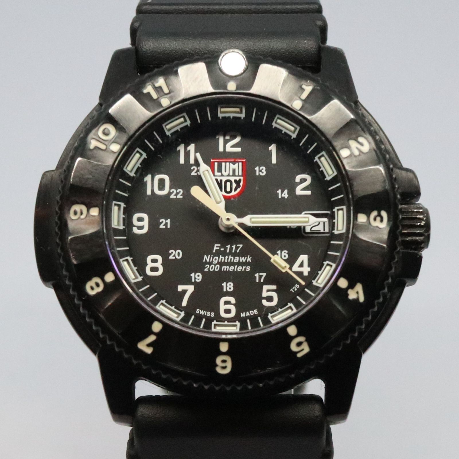 稼働品】LUMINOX ルミノックス F-117 ナイトホーク ブラック 腕時計 