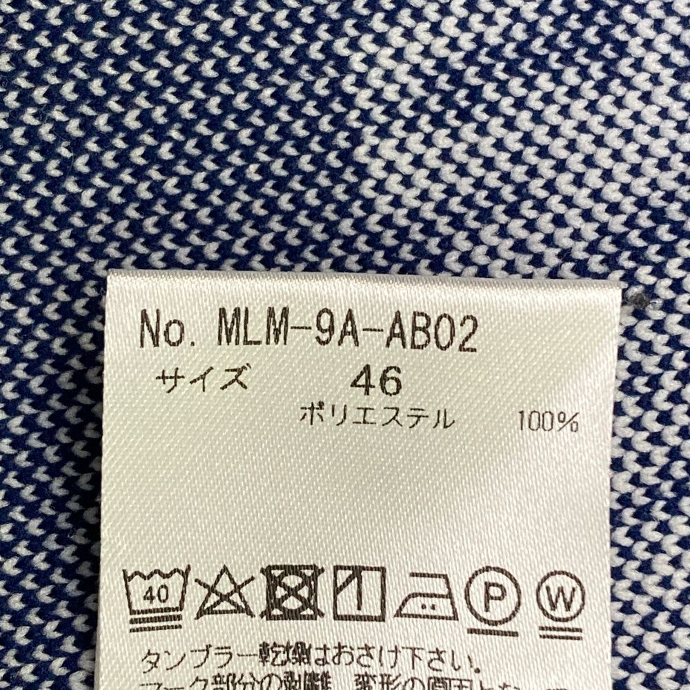 サイズ：46 MARK&LONA マークアンドロナ  Vネック ニット セーター 総柄 ネイビー系 [240101652116] ゴルフウェア メンズ ストスト サイズ：46 MARK&LONA マークアンドロナ Vネック ニット セーター 総柄