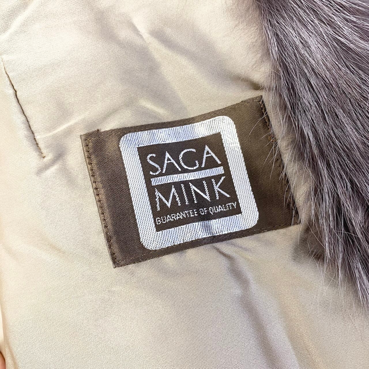 サガミンク　コート　ファー　saga mink 44c21 SAGA MINK サガミンク 染めミンク × フォックスファー コート