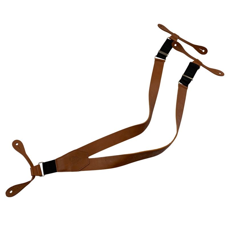 中古品】EVISU エヴィス 初期モデル (U無し) LEATHER SUSPENDERS