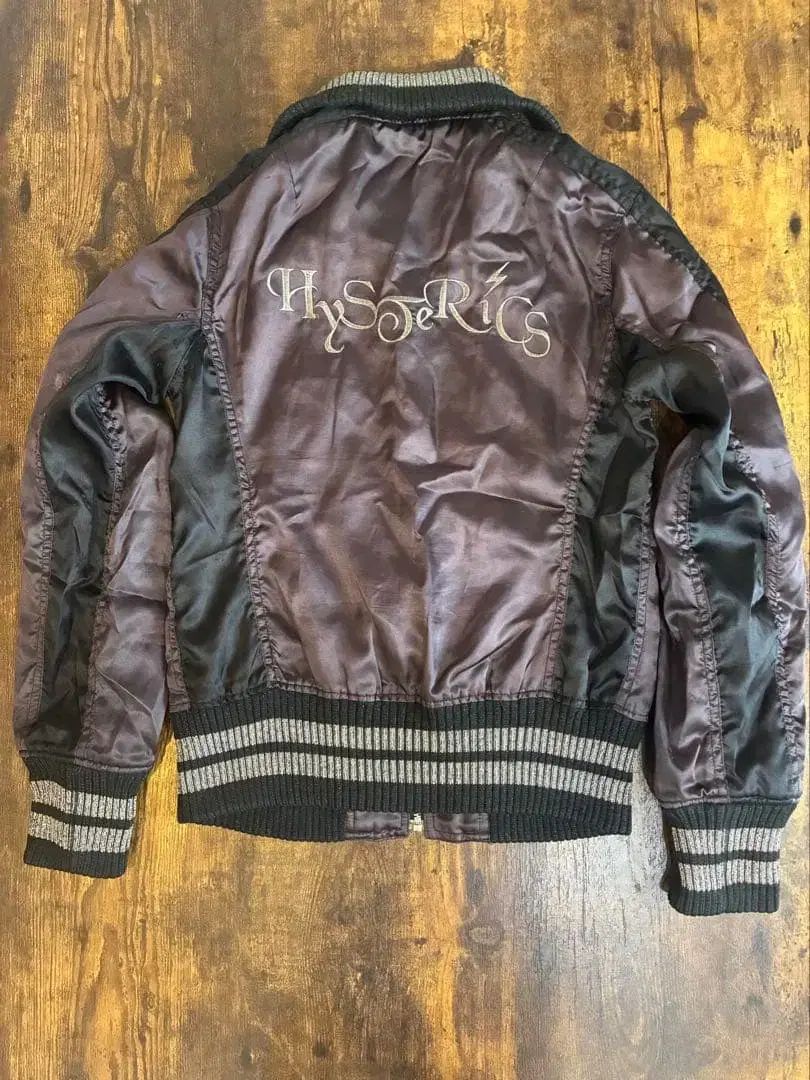 HYSTERIC GLAMOUR ヒステリックグラマー 雷 刺繍 サテン ブルゾン
