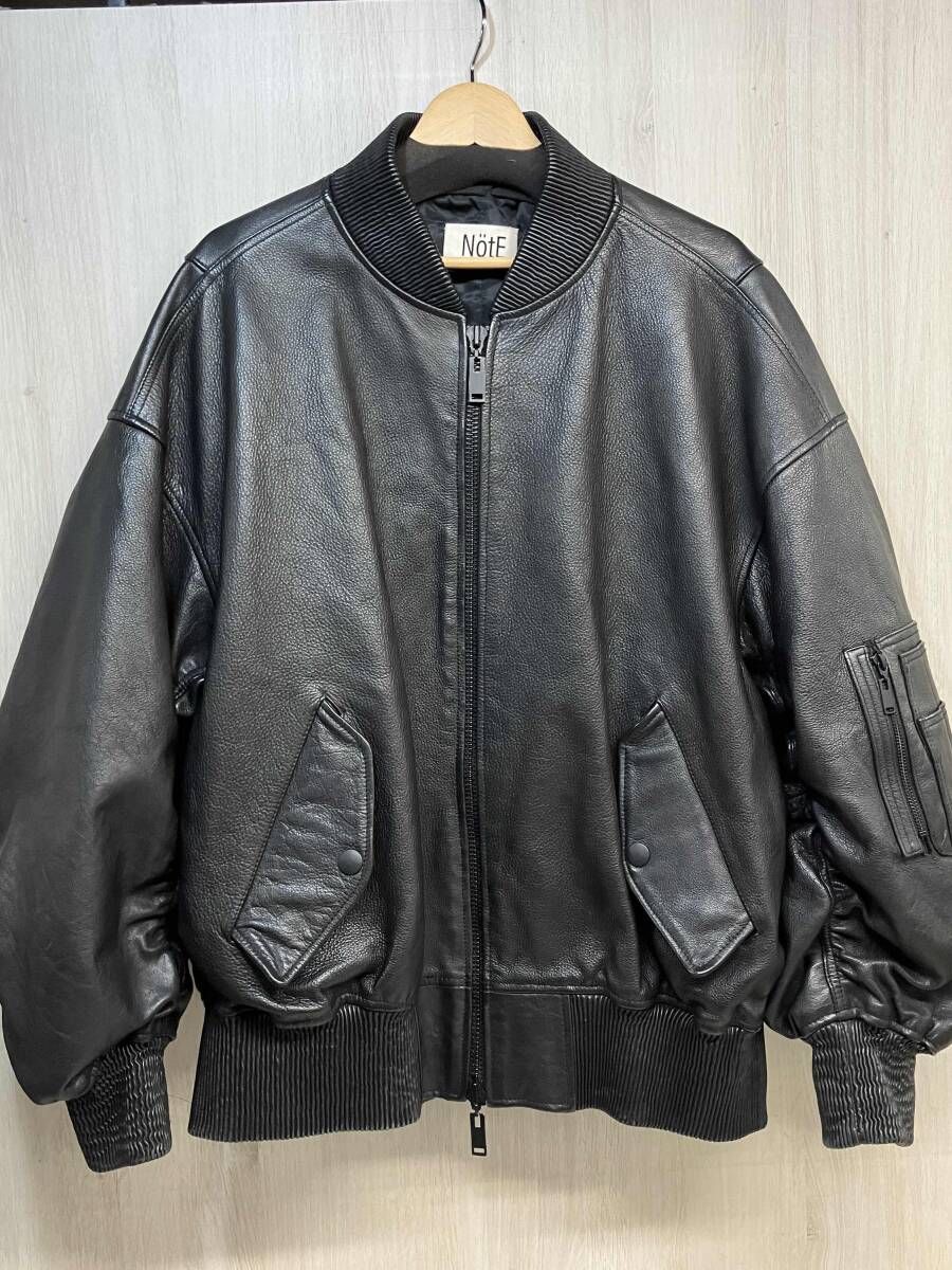 NötE Ballon Bomber Jacket 本革 レザー バロン ボンバー ジャケット