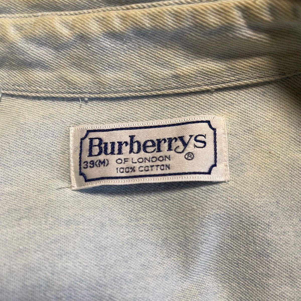 90s 古着 バーバリー ロゴ 刺繍 ノバチェック 希少】バーバリー デニム 