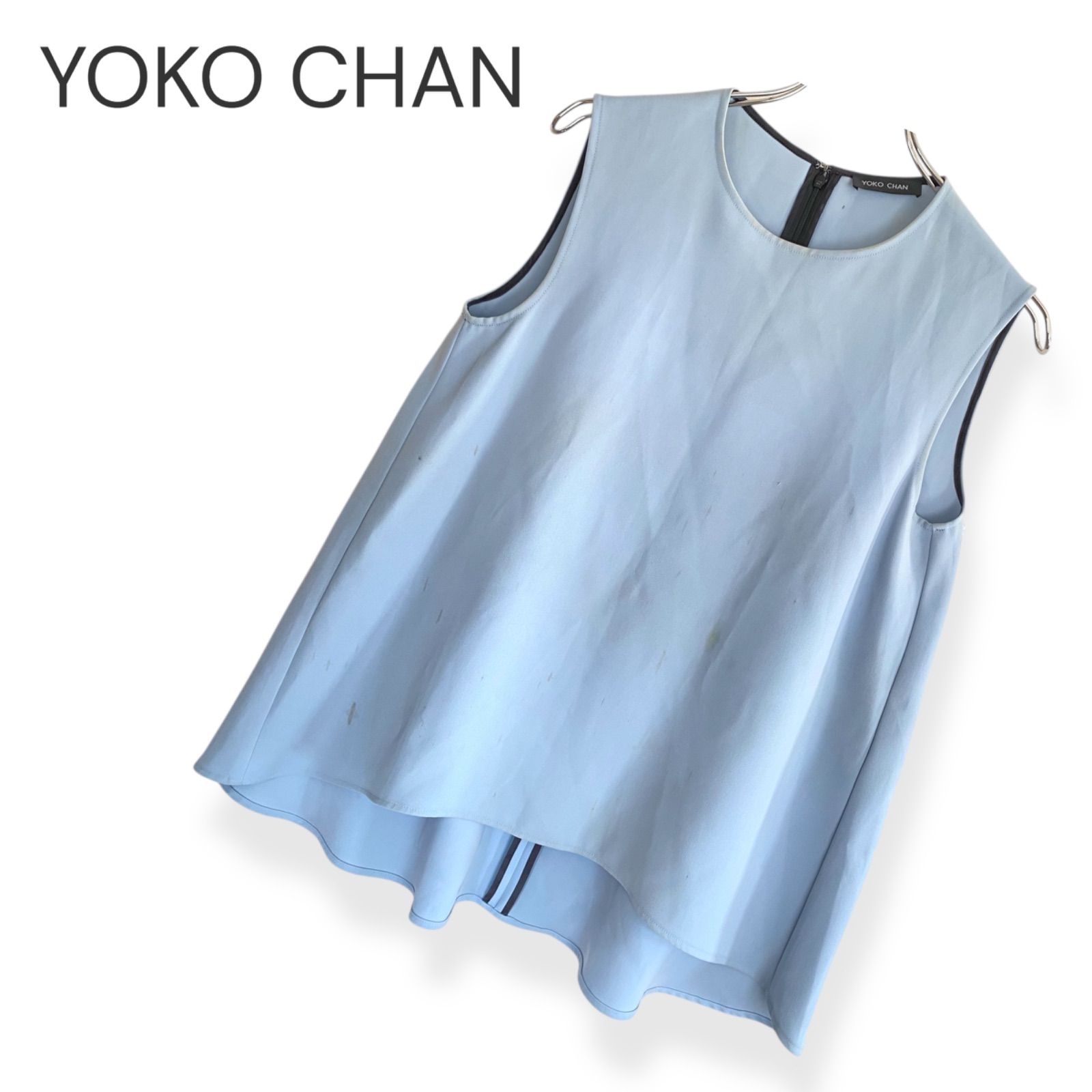YOKO CHAN ヨーコチャン 水色 36 Sサイズ相当 ポリエステル クプラ 