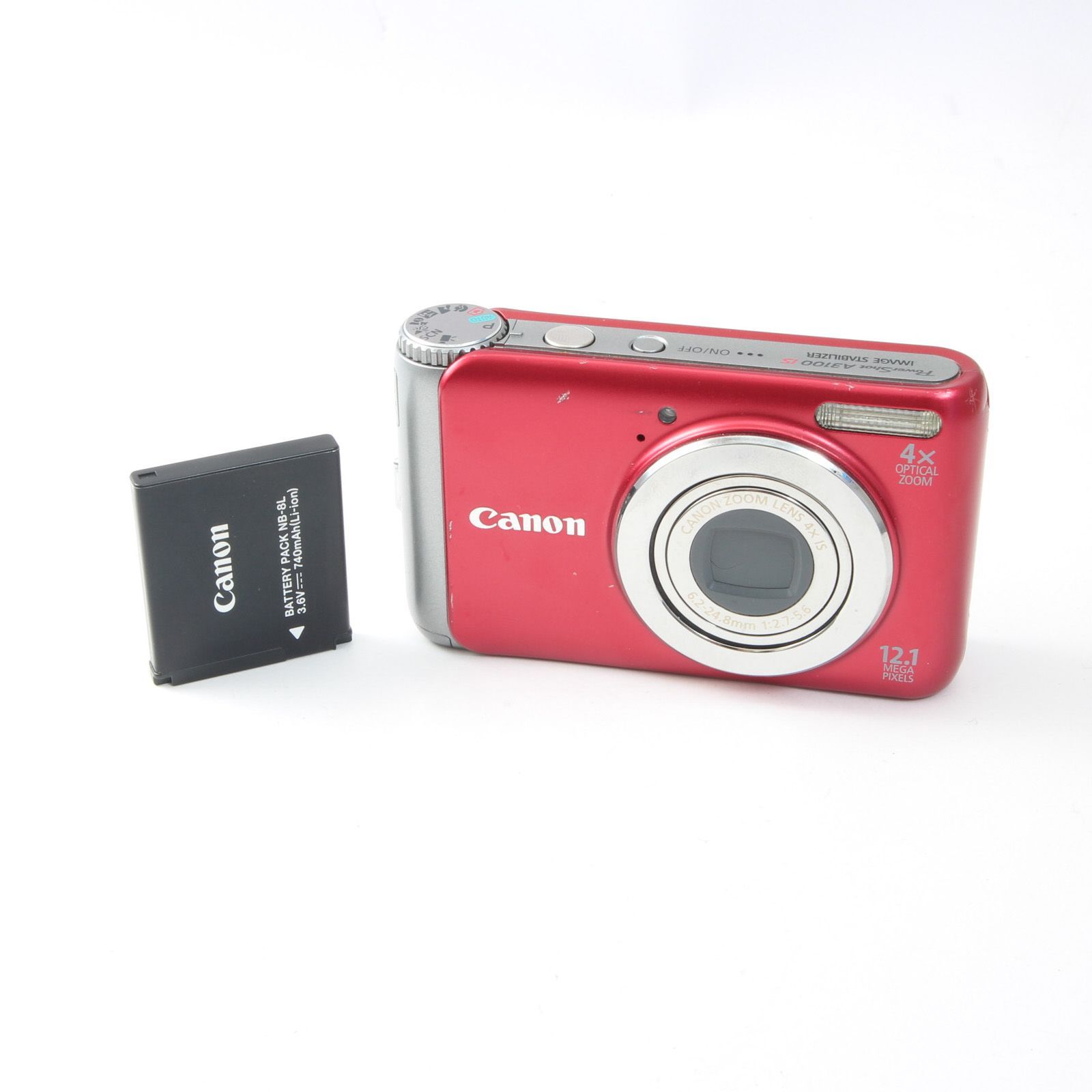 Canon キャノン PowerShot A3100 IS レッド コンパクトデジタルカメラ 
