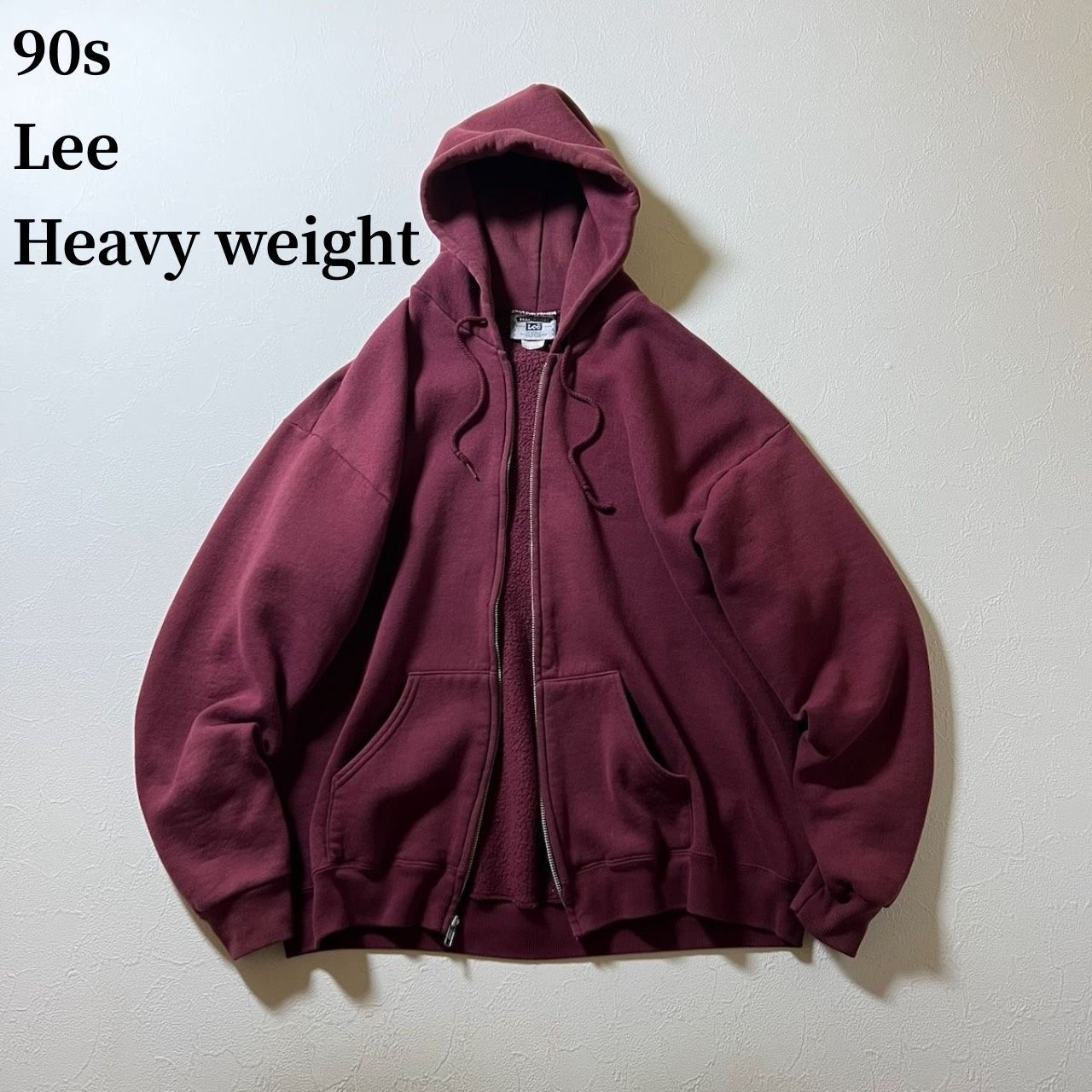 90s Lee Heavy weight フルジップ アルミジップ フーディー パーカー 