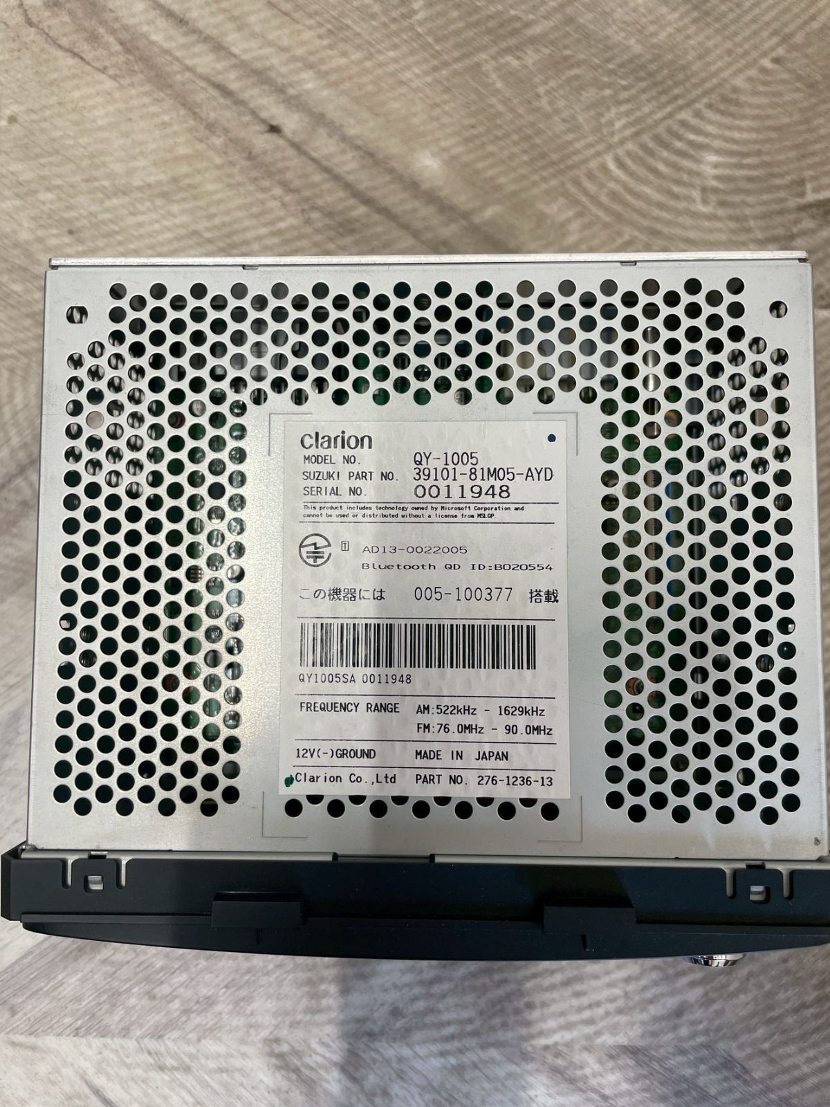 QY-1005 Clarion スズキ純正ナビナビゲーション - メルカリ