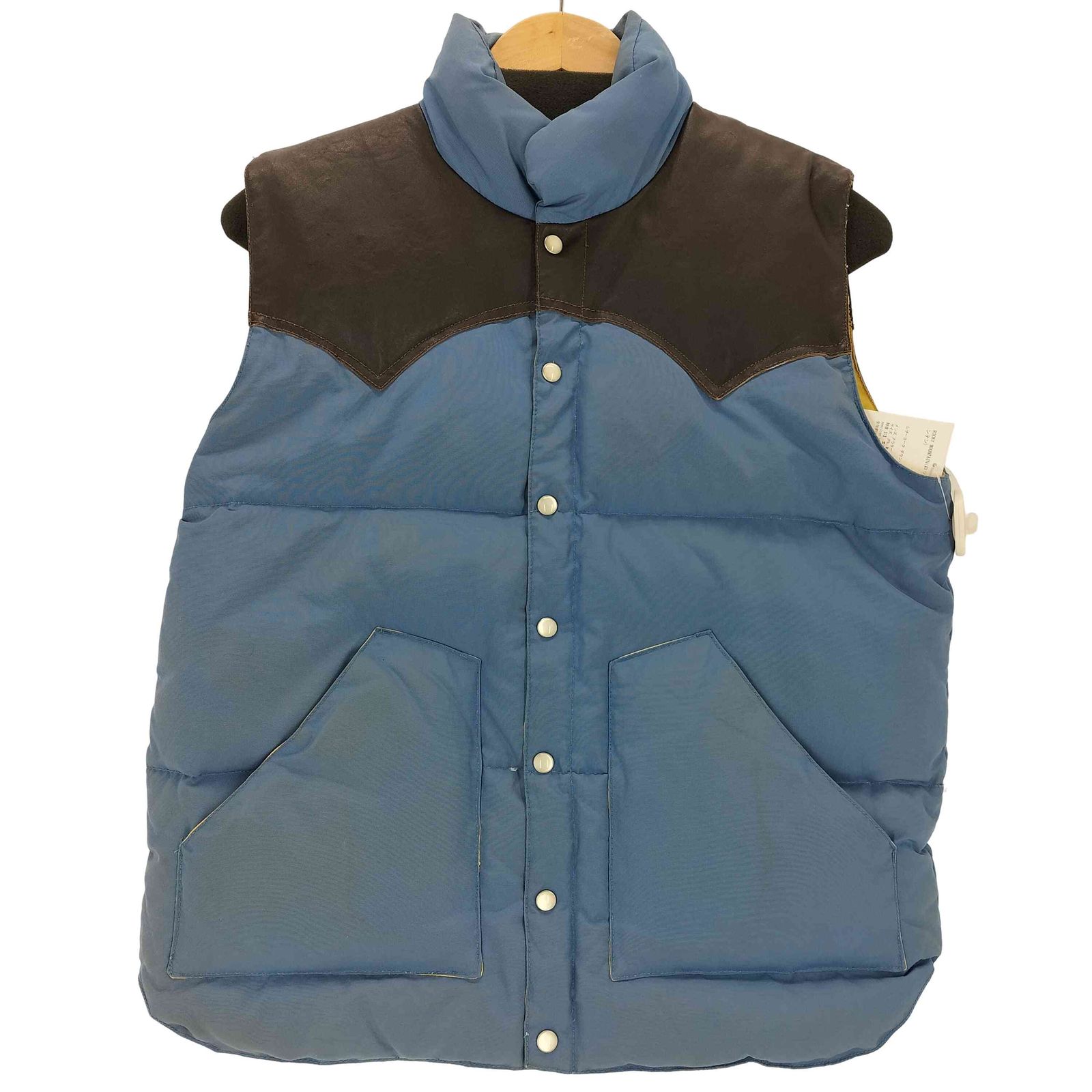 Rocky Mountain Featherbed レザーヨーク ダウンベスト メンズ Rocky Mountain Featherbed レザーヨーク ダウンベスト