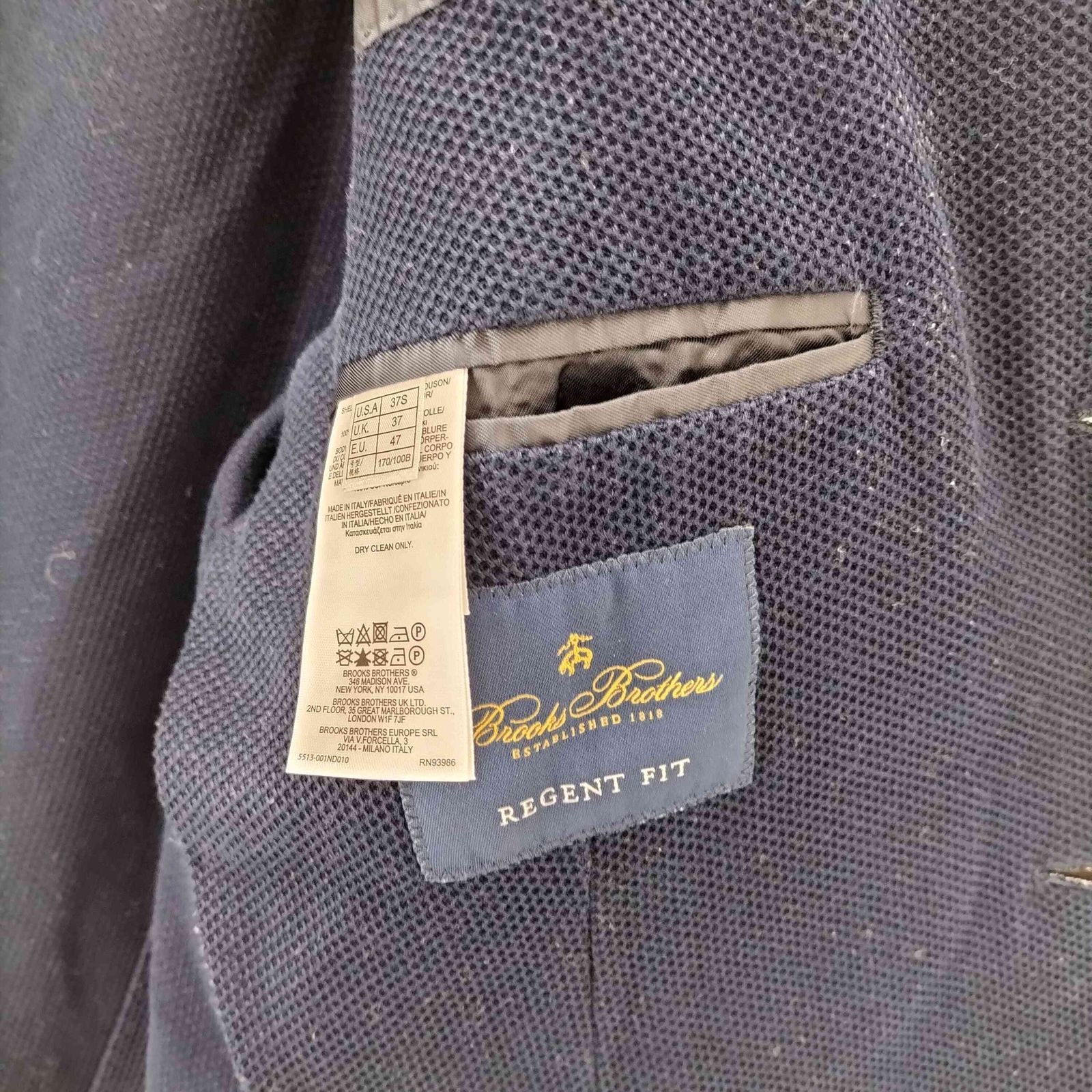 Brooks Brothers Regent Fit テーラードジャケット ブルックスブラザーズ BROOKS BROTHERS REGENT FIT dondi jersey 3B