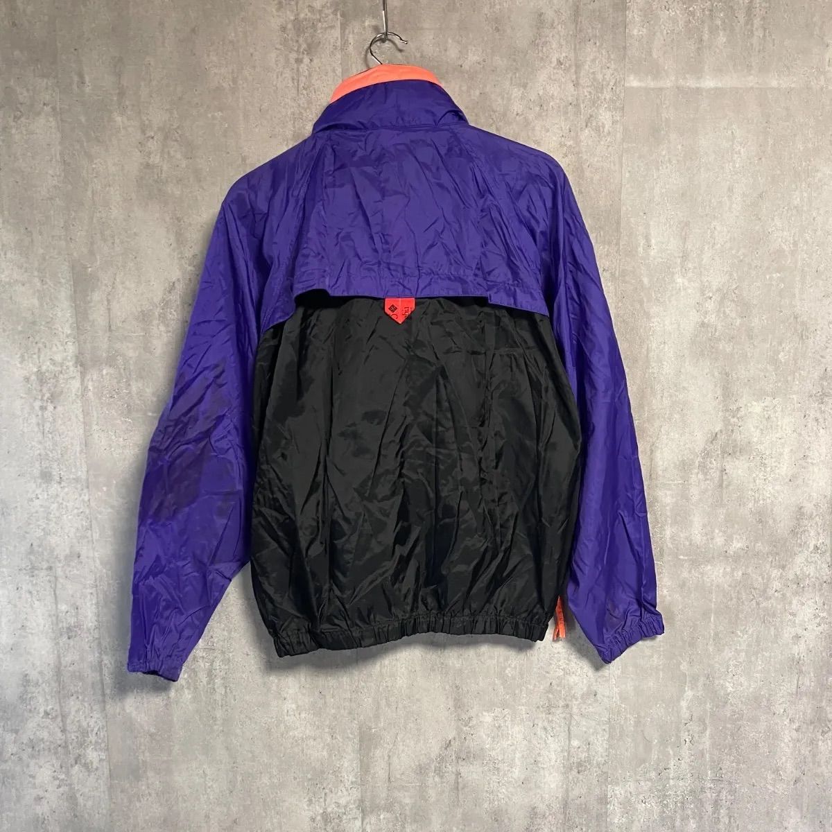 90s コロンビア ナイロンジャケット L 紫 黒 コロンビア 旧タグ 