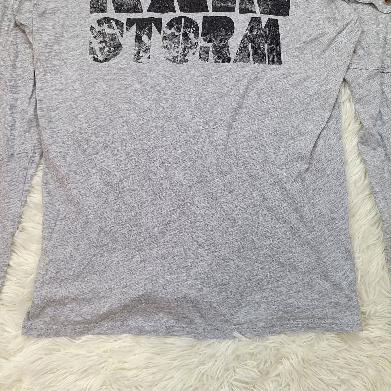 DIESEL ディーゼル Vネック カットソー 長袖 Tシャツ L グレー ロンT