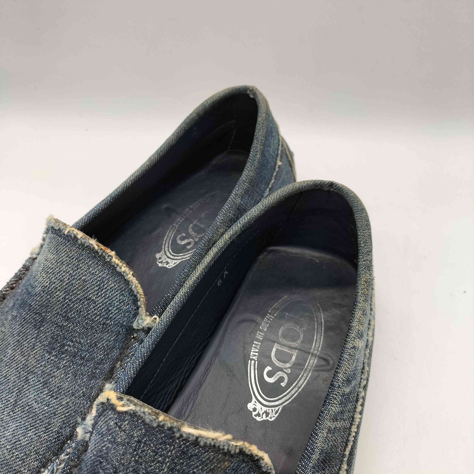 トッズ TOD'S イタリア製 デニム スリッポン シューズ ドライビング
