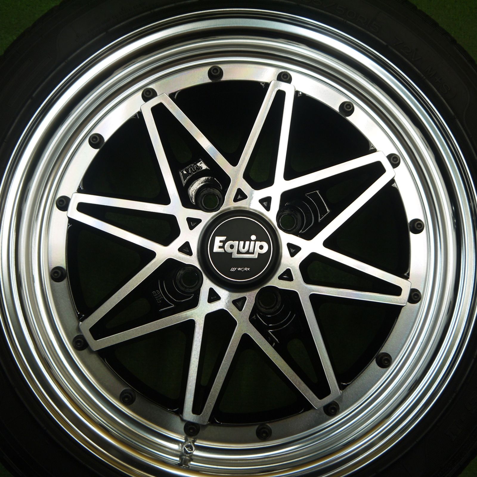 バリ溝！23年！キレイ！9分☆WORK Equip EQ3N/N 165/50R15 ナンカン 
