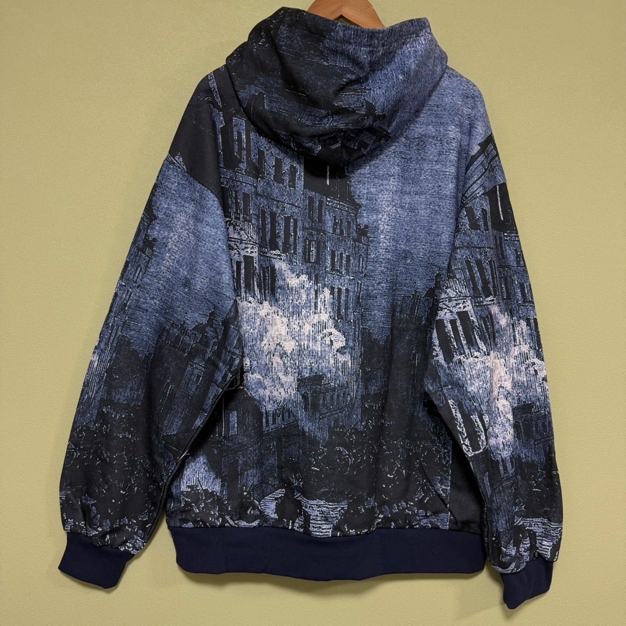 LFYT エルエフワイティー Lafayette 総柄 パーカー ロゴ NAVY ブルー 