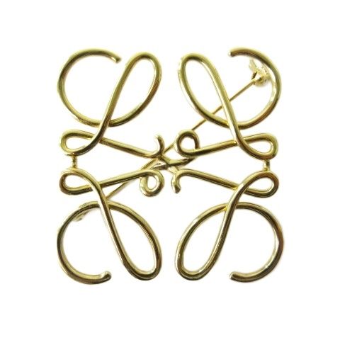 ロエベ LOEWE 美品 0009803131 アナグラム ブローチ アクセサリー