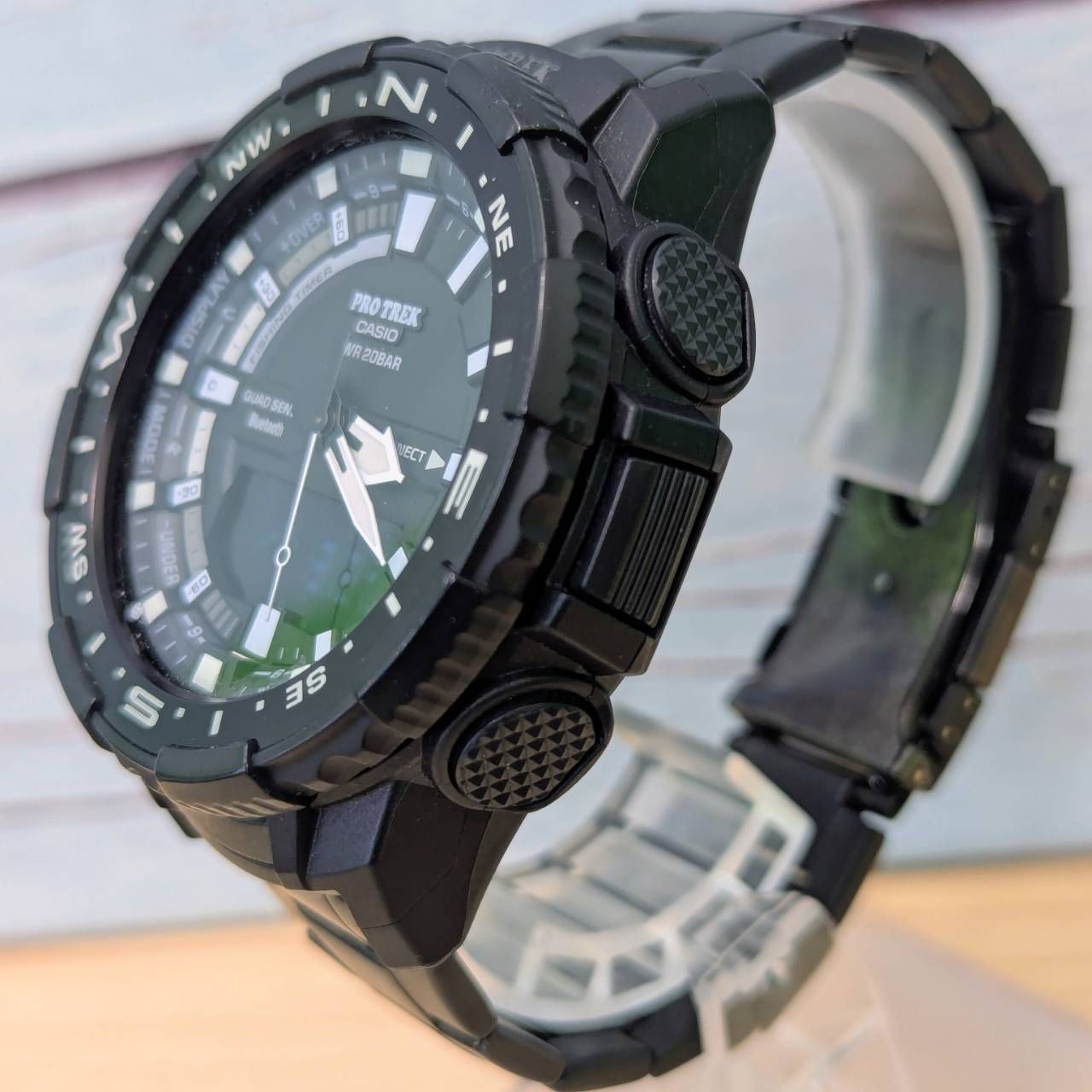 豊】希少メタルブレスレット CASIO カシオ PRO TREK プロトレック 