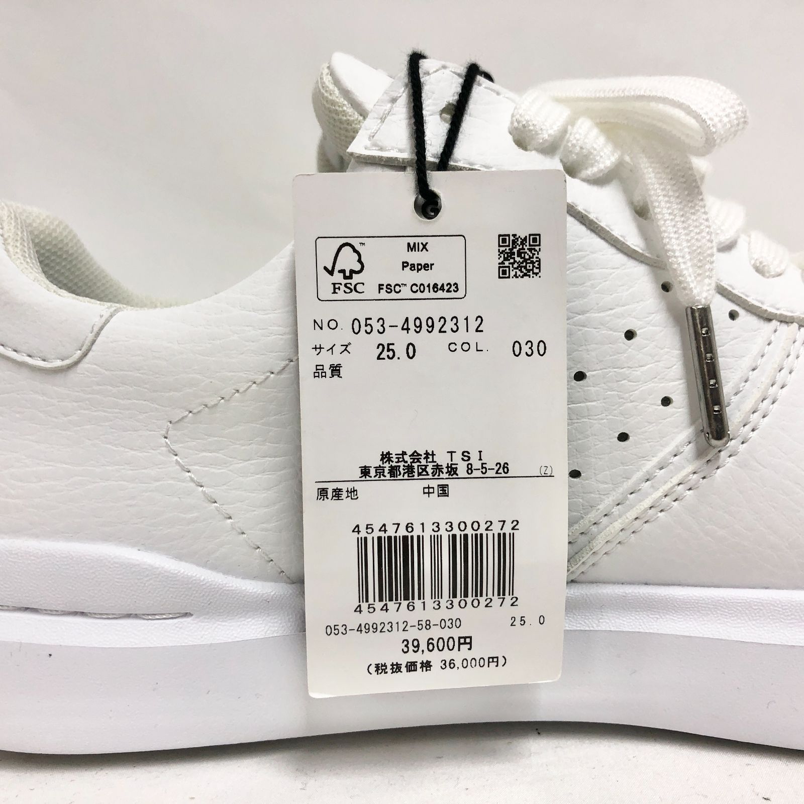 新品未使用 パーリーゲイツ THE SHOES ゴルフシューズ ホワイト 25cm 
