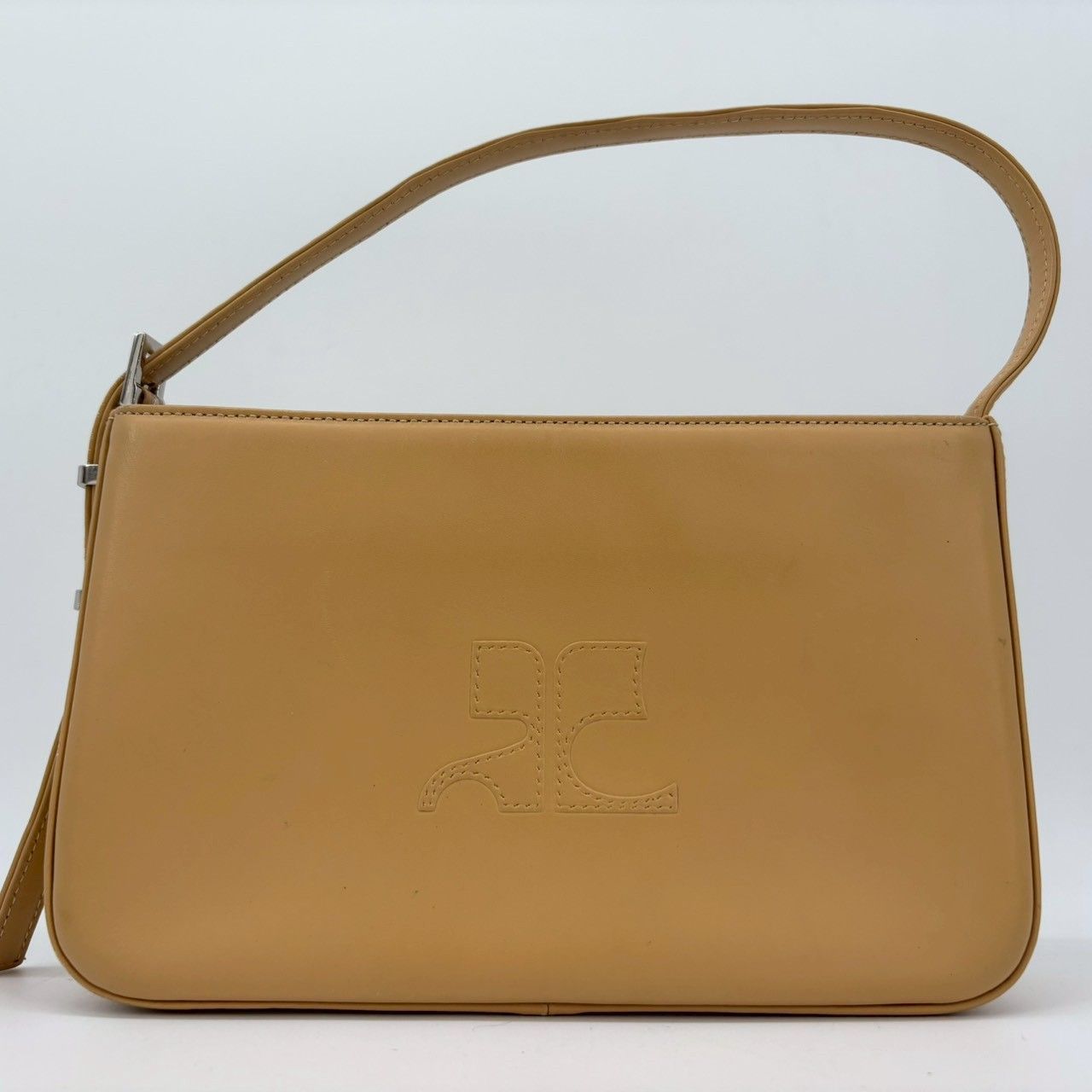 クレージュ Courreges ハンドバッグ アクセサリーポーチ ベージュ 