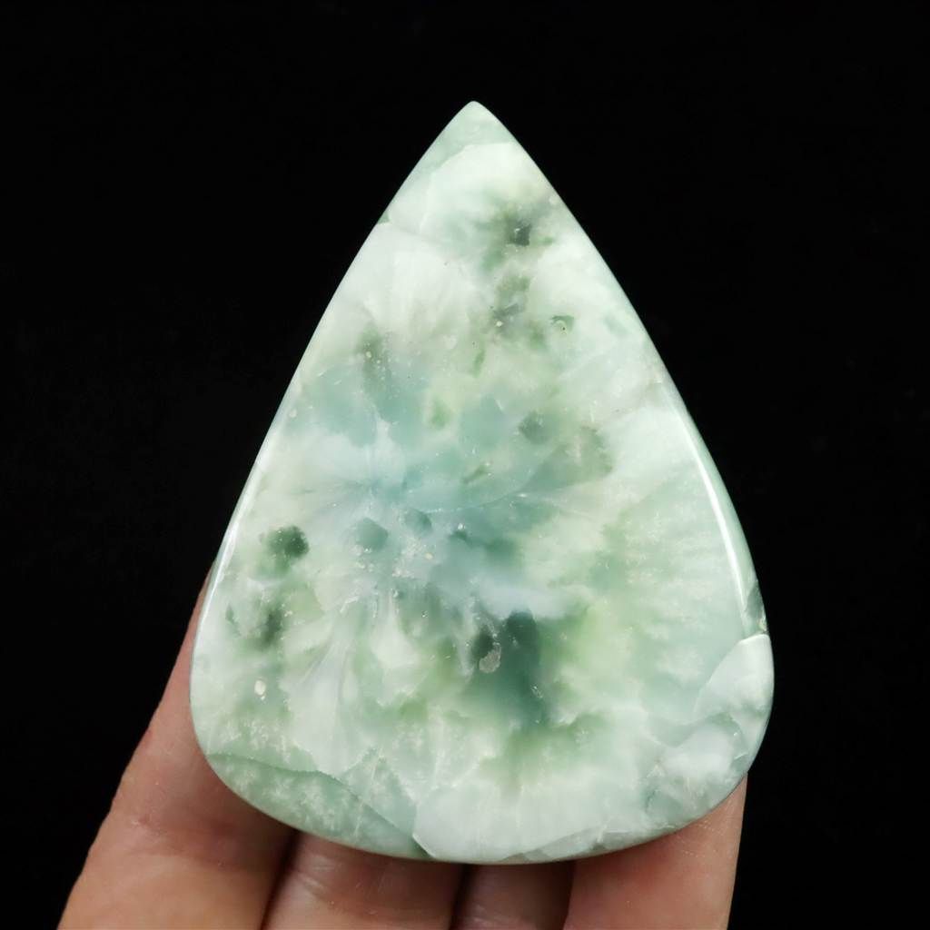  ヘミモルファイト 異 鉱 69mmペアシェイプ カボション 41.5g 榎本通商98935 飾り棚 置物 インテリア小物