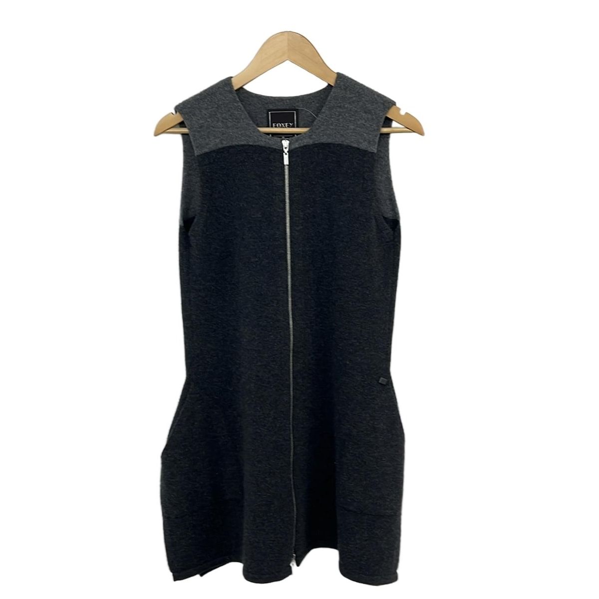 フォクシー FOXEY - ダークグレー レディース 長袖/冬/秋 美品 コート 