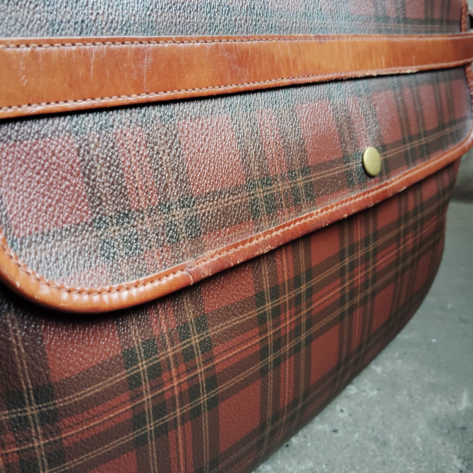 Polo Ralph Lauren 90s タータンチェックショルダーバッグ ポロラルフ 
