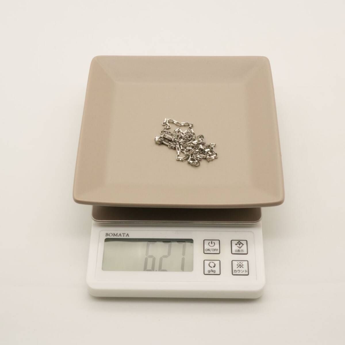 極美品42㎝ グッチ ベネチアン ボストン チェーン ネックレス/25-1792 