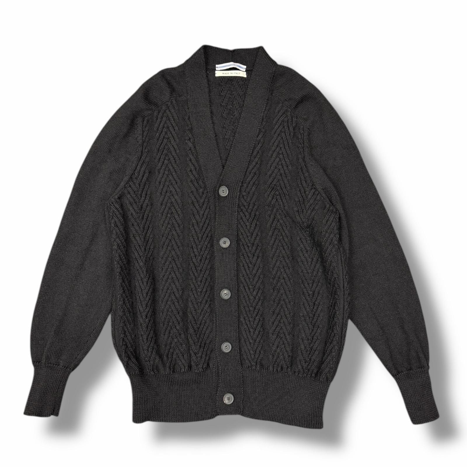 参考上代101200円 Cristaseya HERRINGBONE KNIT CARDIGAN ヘリンボーン