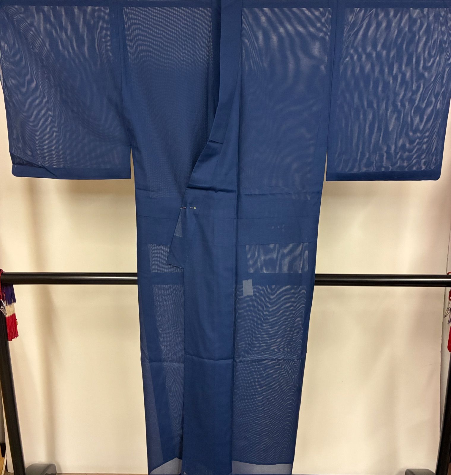 さざれ英 メンズ 洗える絽の色無地 夏着物 紋入り