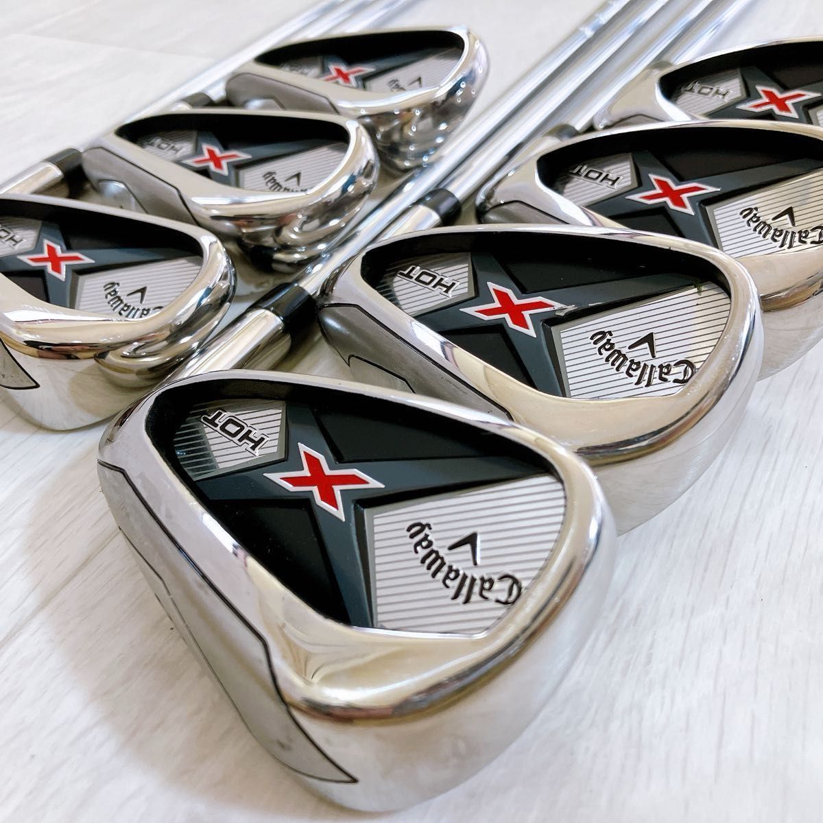 美品 Callaway X HOT キャロウェイ メンズアイアンセット 7本 右 S 