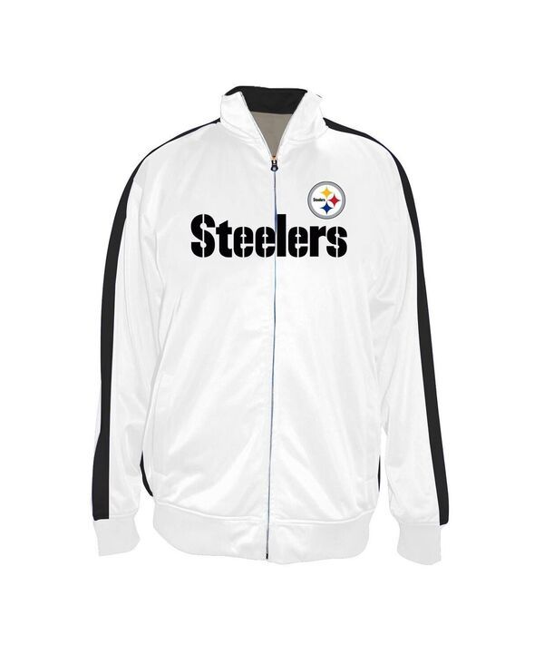 ファナティクス メンズ アウター ジャケット・ブルゾン Tシャツ トール ジャケット Fanatics Mens White Pittsburgh Steelers Big Tall Tricot FullZip Track Jacket White ホワイト