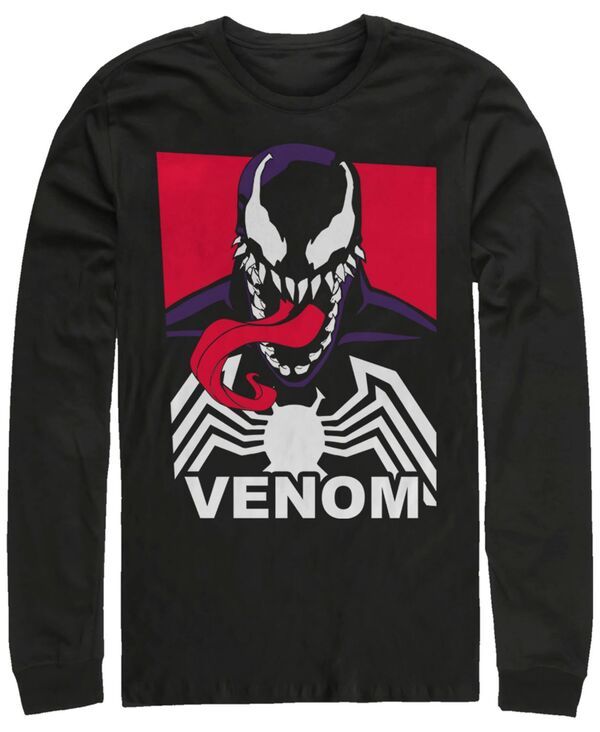 フィフスサン メンズ トップス Tシャツ Fifth Sun Marvel Mens Classic Venom Tongue out Poster Long Sleeve TShirt Black ブラック