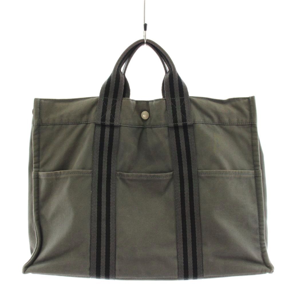 エルメス HERMES フールトゥMM トートバッグ ハンドバッグ キャンバス 