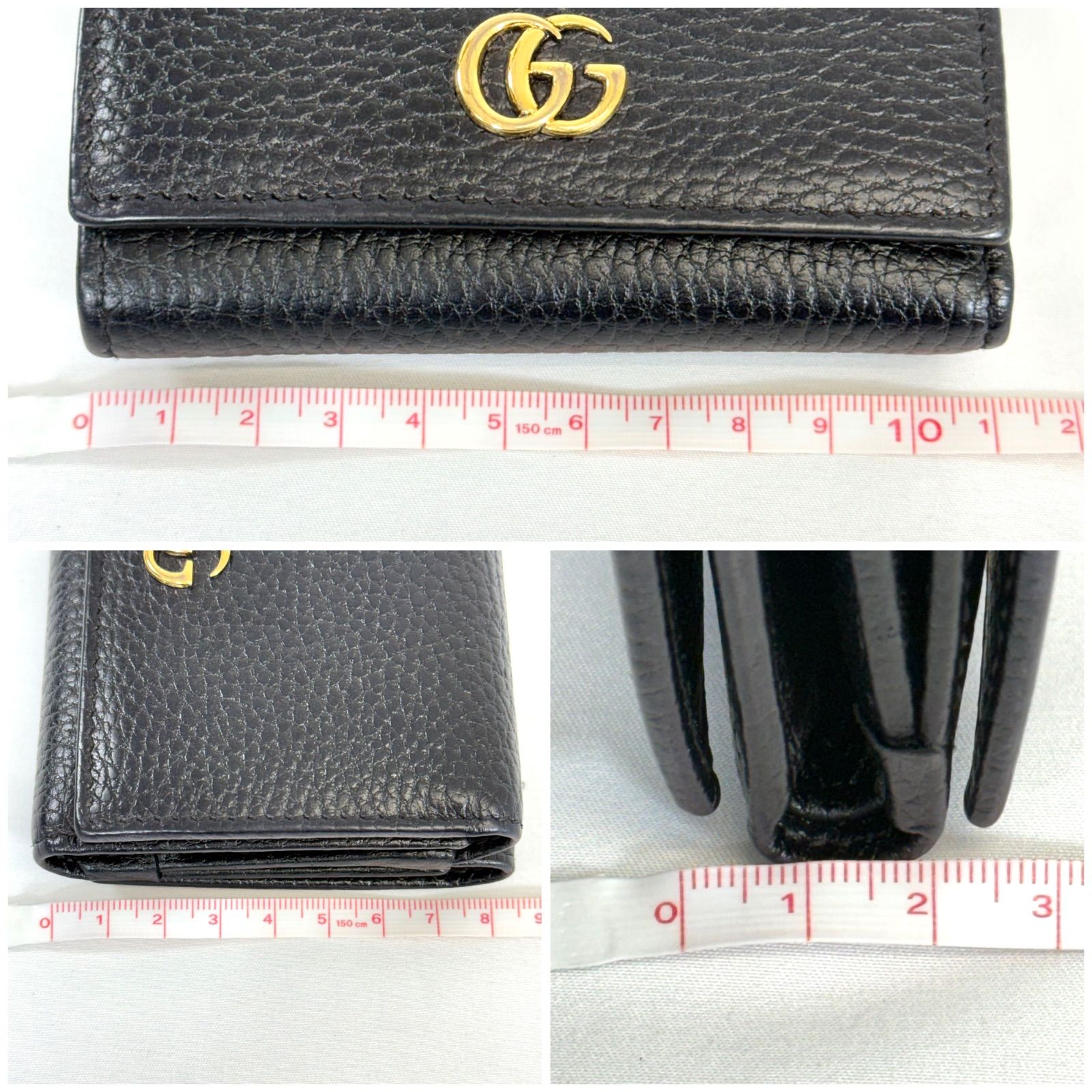人気・美品】GUCCI グッチ GGマーモント コンパクト Wホック 三つ折り