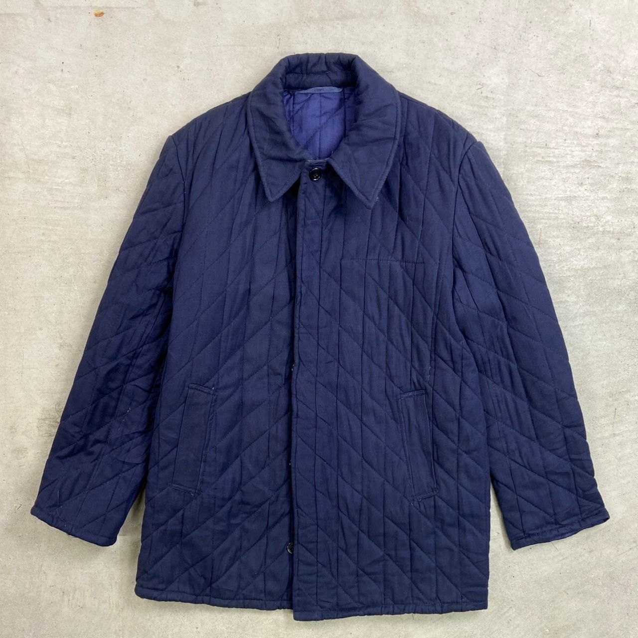 60年代 ドイツ軍 GERMAN NAVY キルティングジャケット メンズL相当 古着 60s VINTAGE ヴィンテージ ユーロミリタリー 紺色 60年代 ドイツ軍 GERMAN NAVY キルティングジャケット メンズL相当