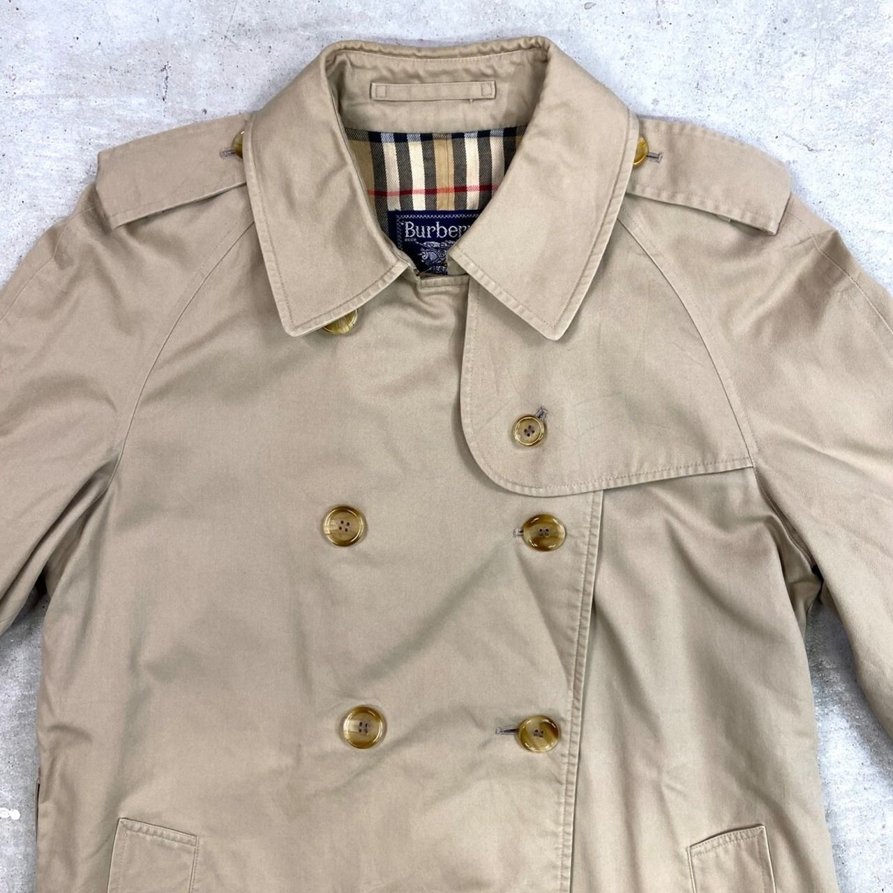 70~80年代 英国製 Burberrys バーバリー トレンチコート レディースL 
