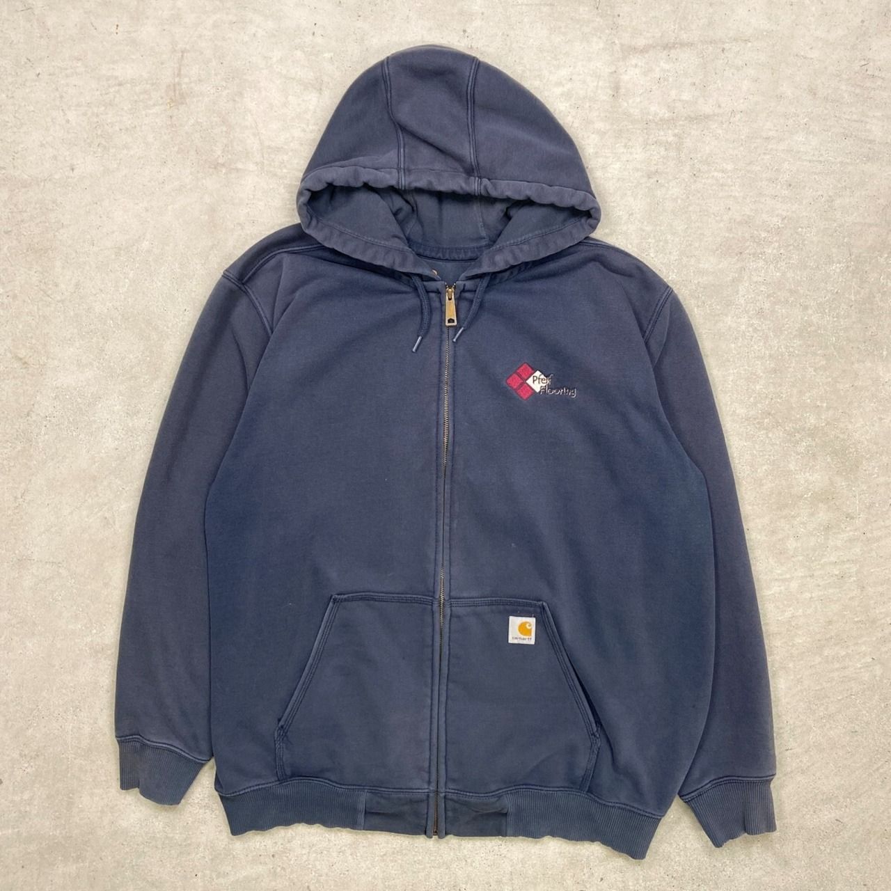 Carhartt カーハート フルジップ スウェットパーカー 企業ロゴ刺繍 