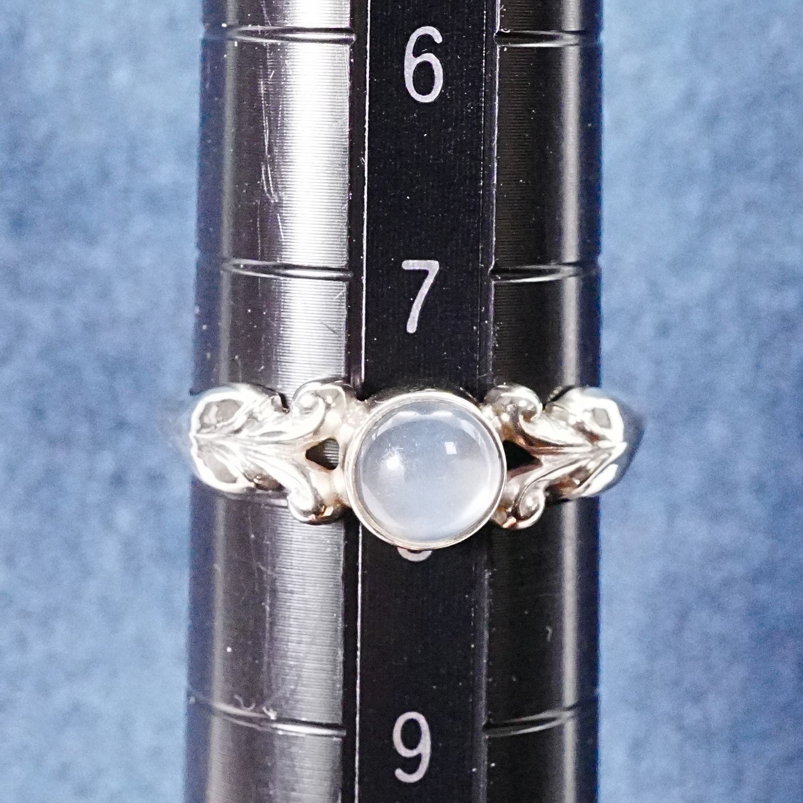 希少美品 ジョージジェンセン ムーンストーン 55 リング/25-1392S 