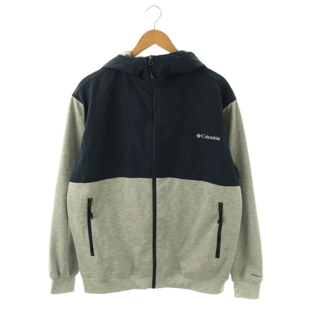 コロンビア Columbia ジップアップパーカー ロゴ L ネイビー グレー