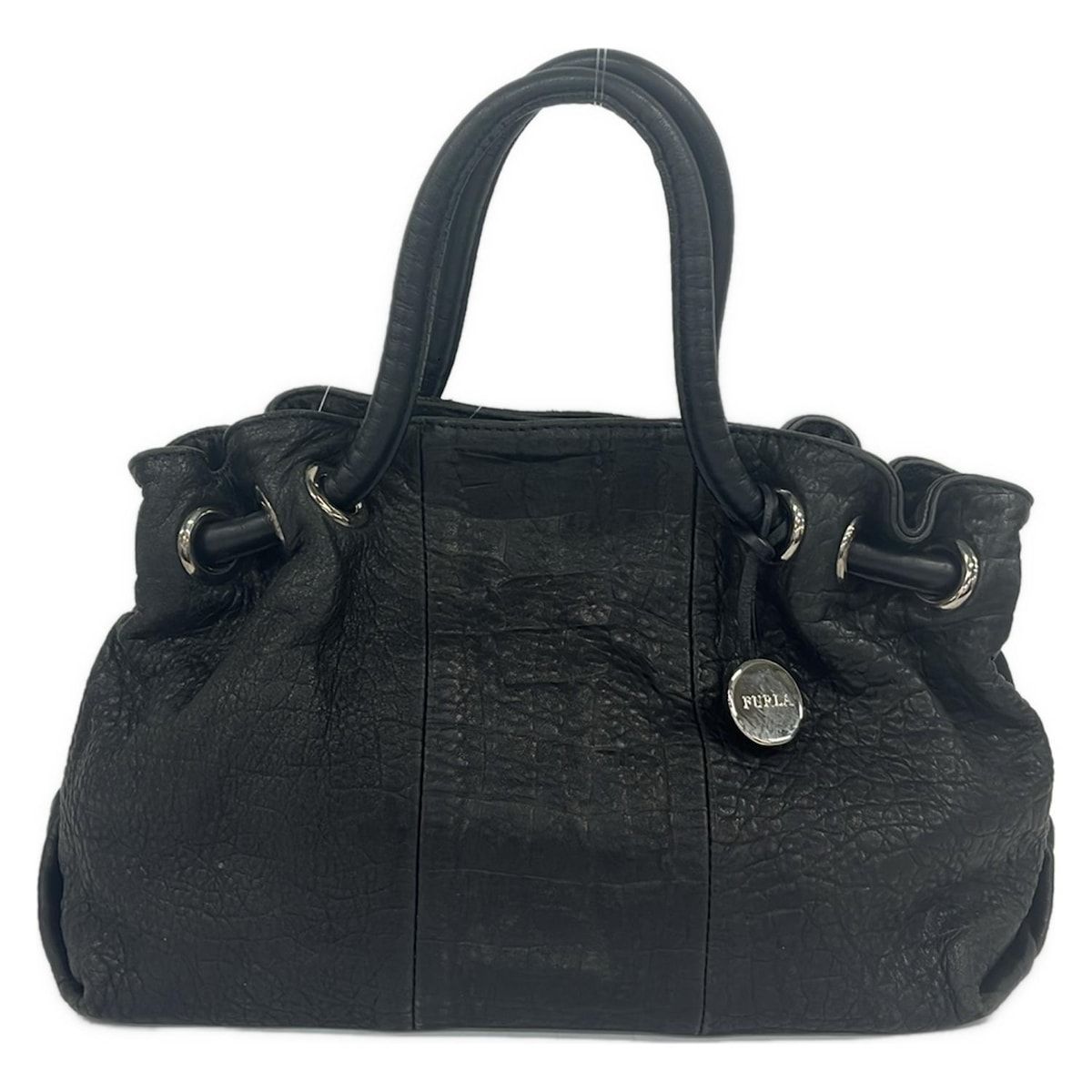 FURLA(フルラ) トートバッグ - 黒 レザー - メルカリ