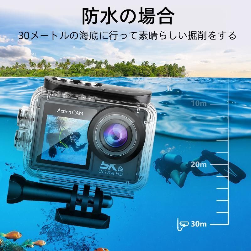 カメラ、光学機器 アクションカメラ 水中カメラ 4K 4000万画素 小型