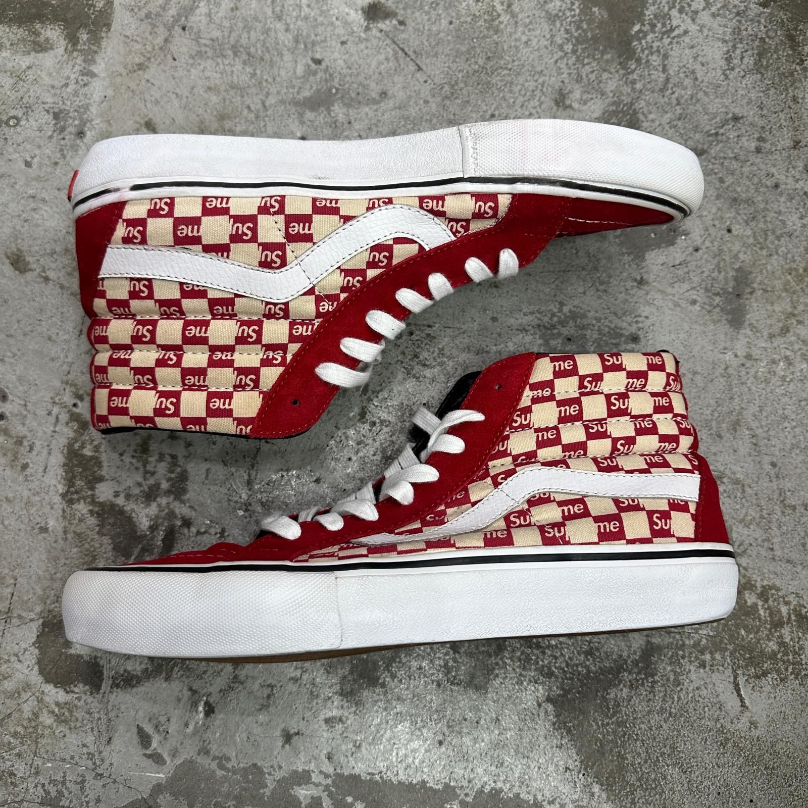 Supreme × VANS 16AW Checker Logo Sk8-Hi チェッカー スケハイ 