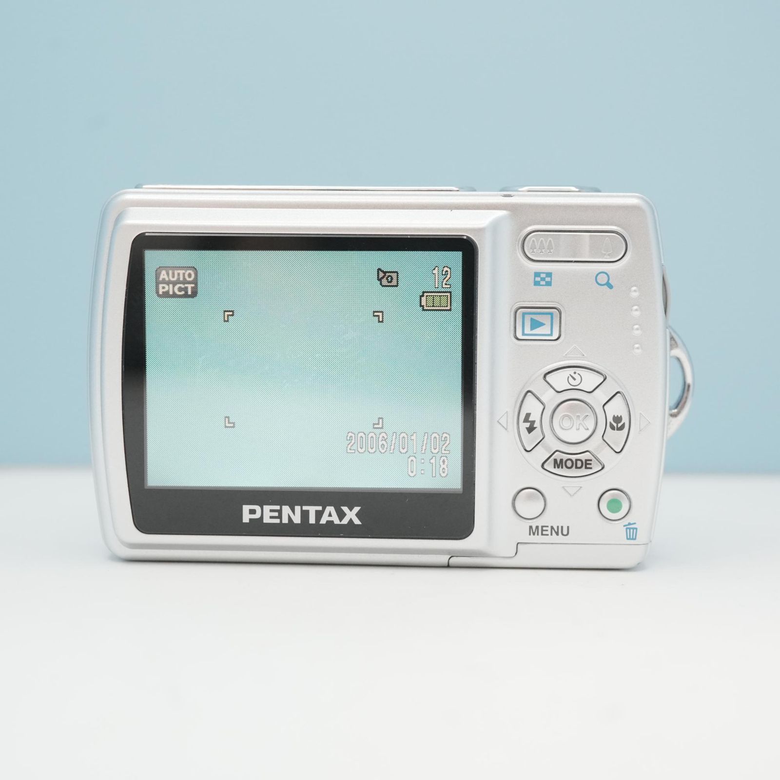 美品✨PENTAX Optio A20✨動作確認済 スマホ転送OK 可愛い♪ PENTAX Optio M20 デジカメ スマホ転送OK フルセット 極美品 a6094