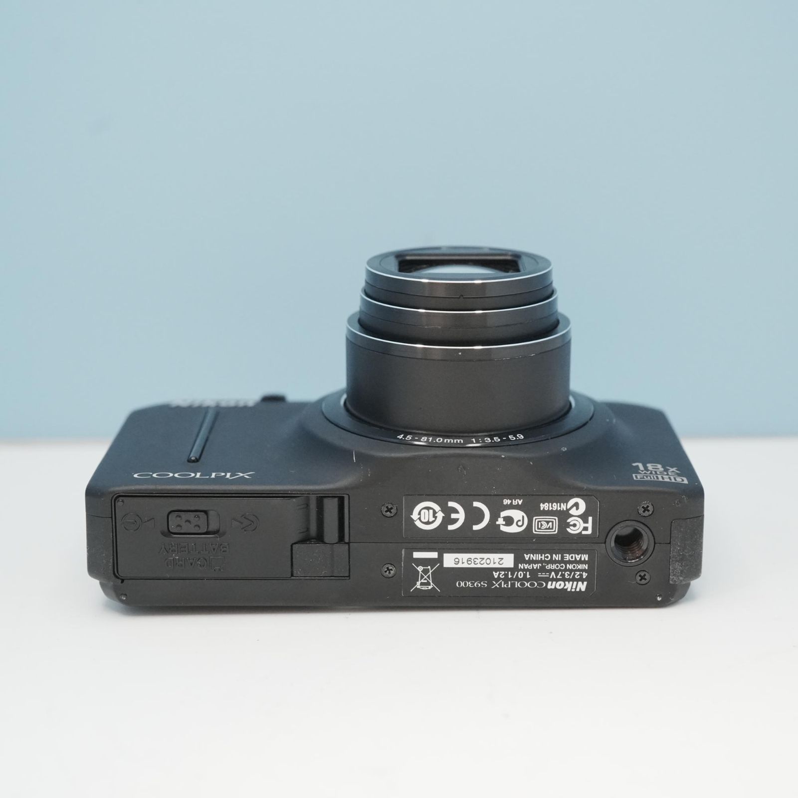 【スマホ転送OK】ニコン Nikon COOLPIX S9300 ブラック Nikon COOLPIX S9300 デジカメ スマホ転送OK フルセット 美品 a6074