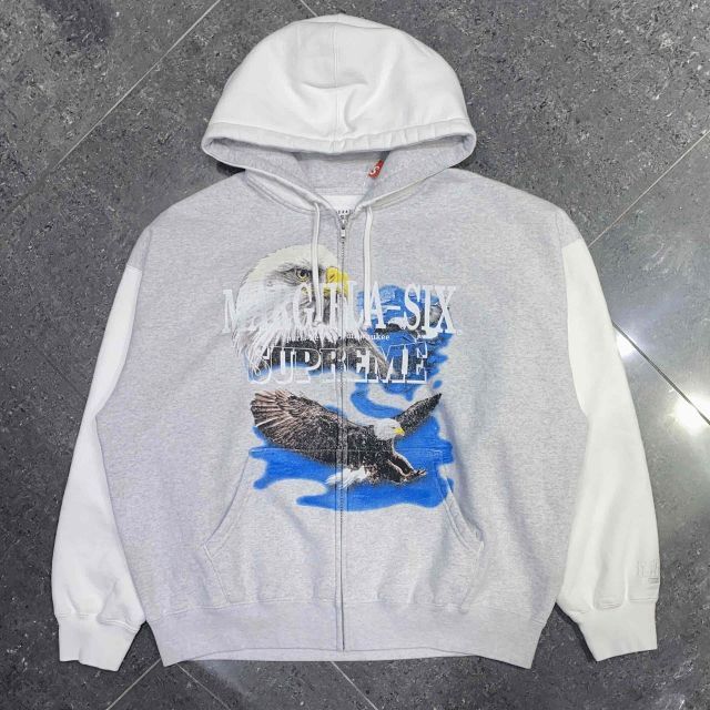 Supreme 26ss MM6 Maison Margiela Eagle Zip Up Hooded Sweatshirt 
