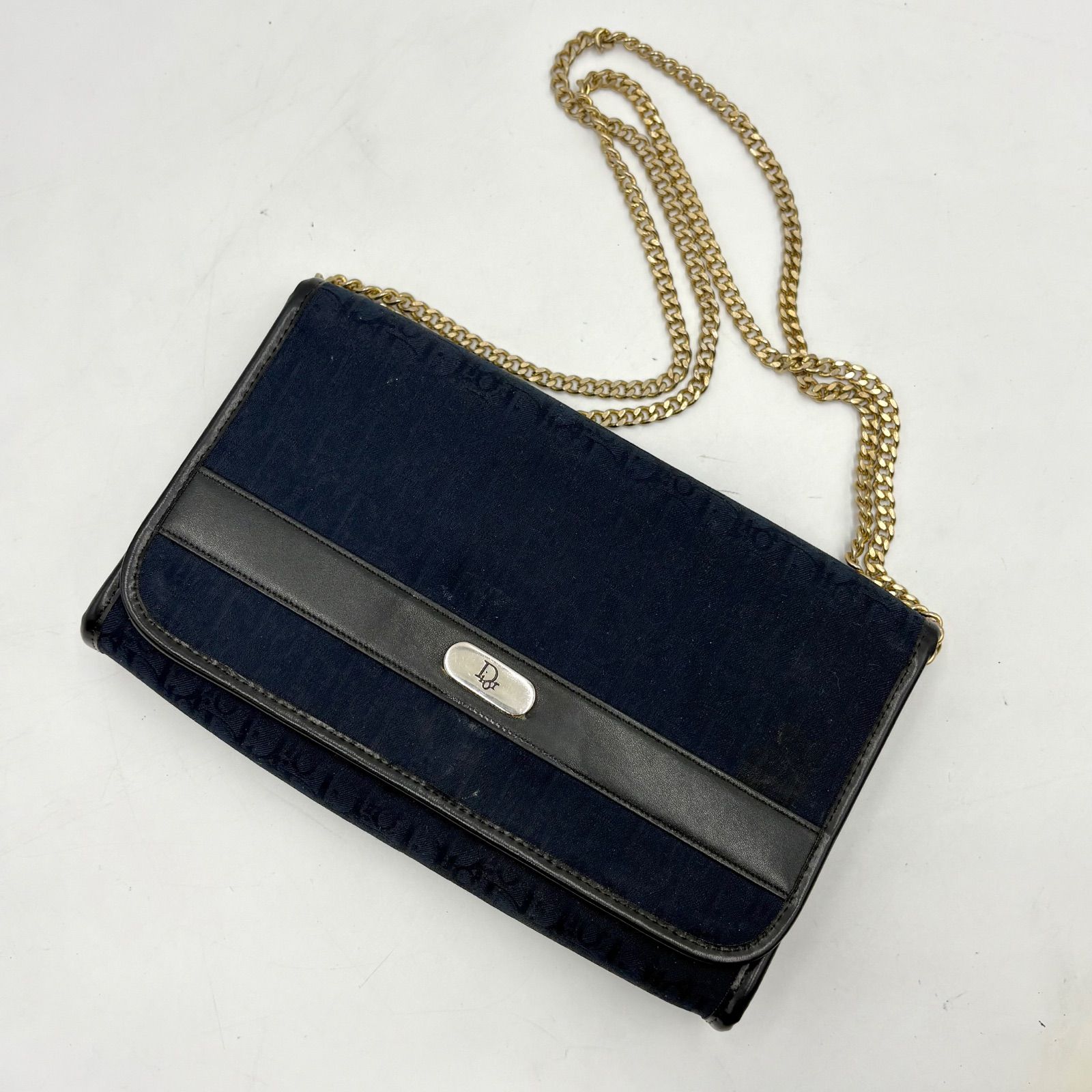 Christian Dior クリスチャンディオール トロッター柄 チェーン 