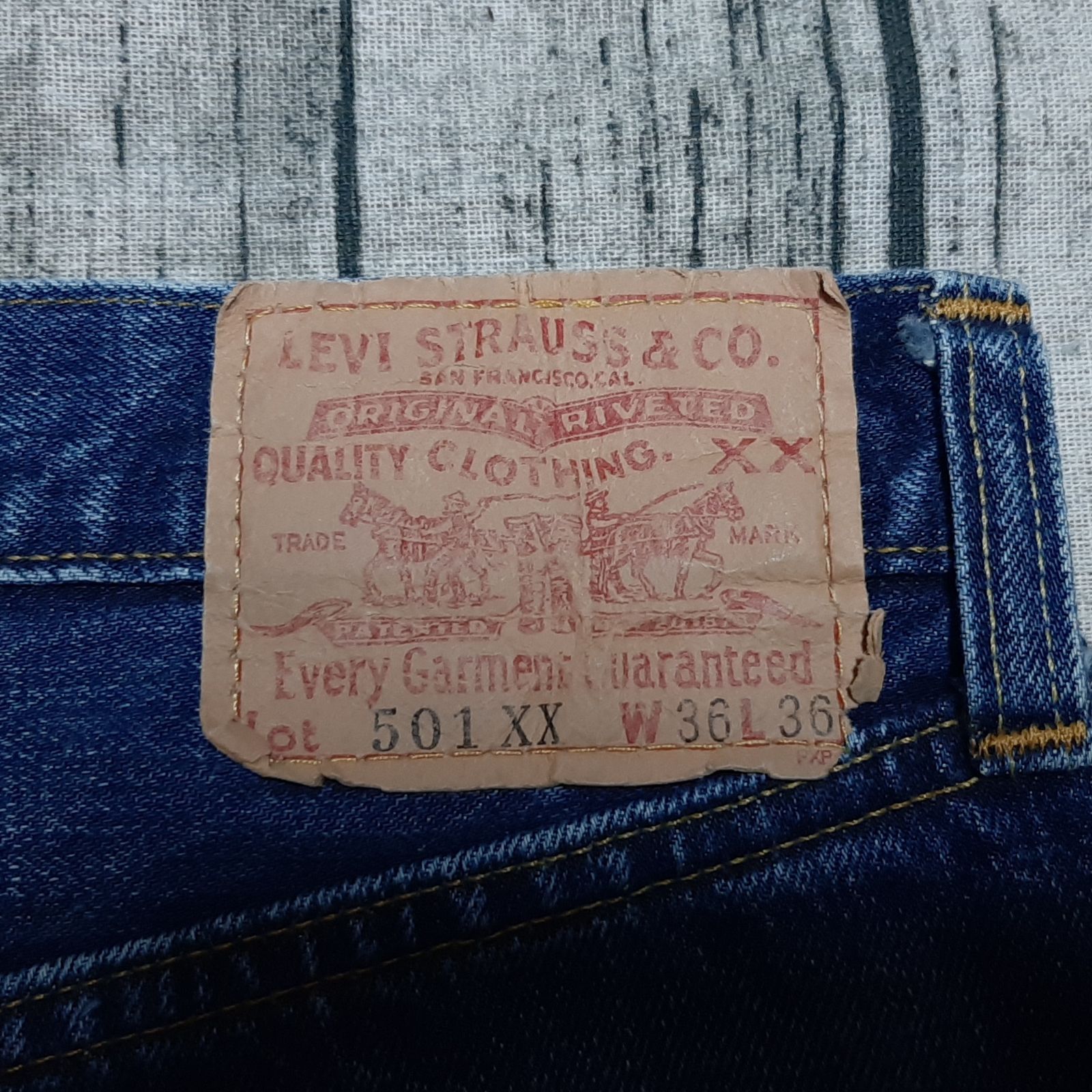 W36】バレンシア製 LEVI'S 501XX 55年モデル 雰囲気系 Made in