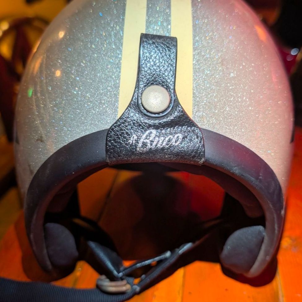 希少】BUCO ブコ ジェットヘルメット シルバーフレーク インナー