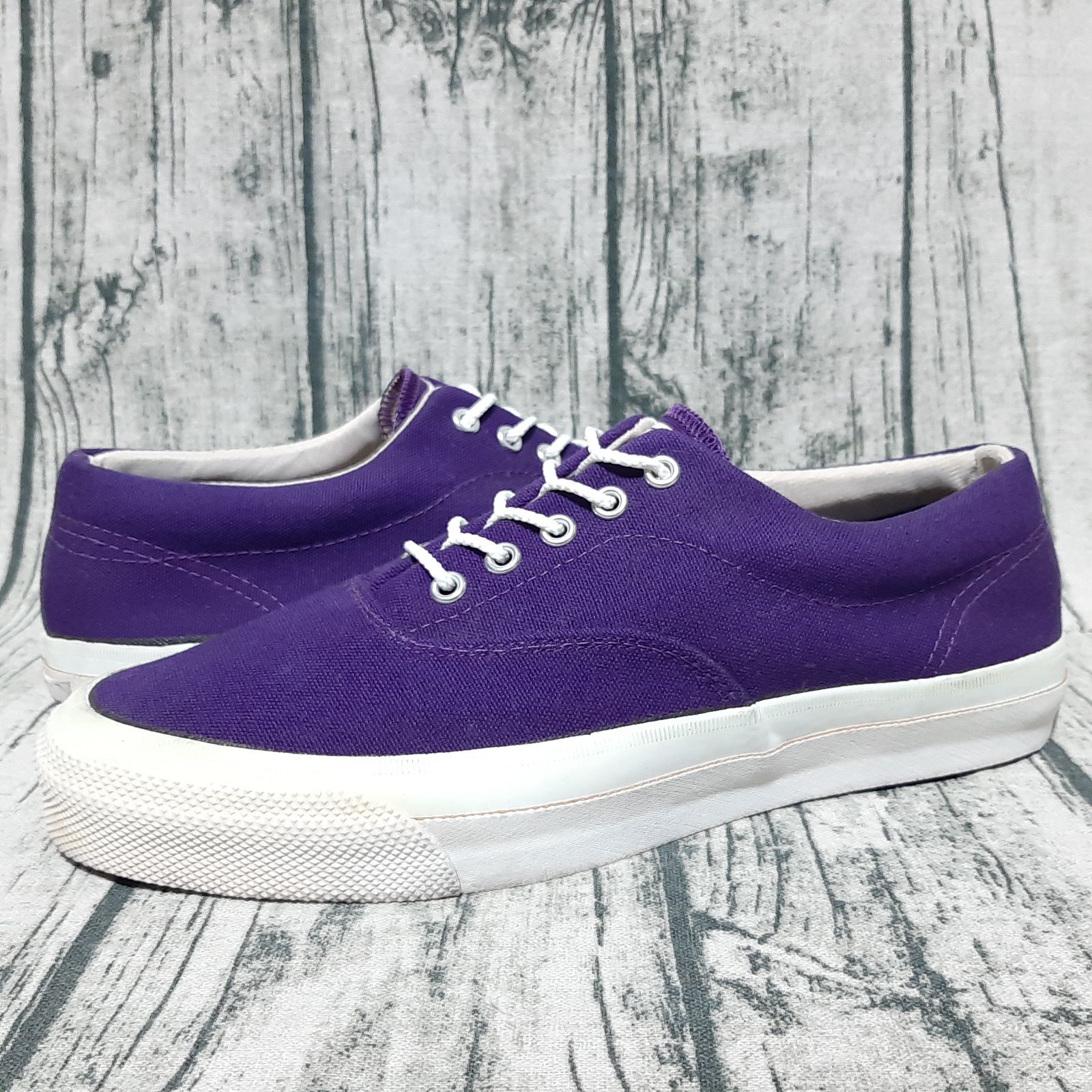 US 9 / 27.5cm】80s Made in USA CONVERSE SKID GRIP CANVAS PURPLE 