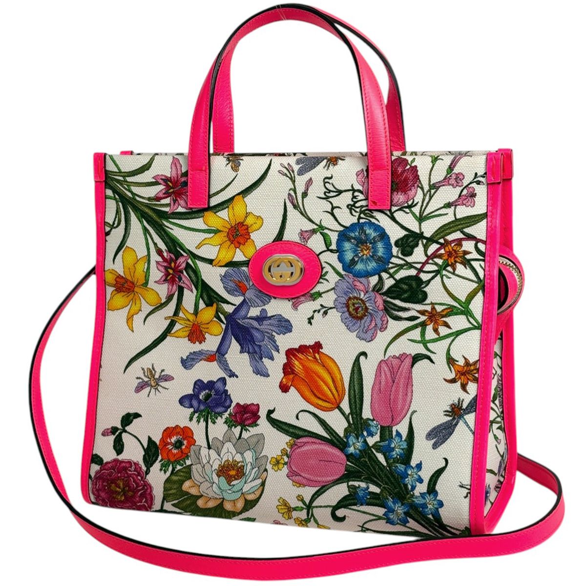 グッチ GUCCI フローラ ハンドバッグ 2WAY ショルダーバッグ 花柄 