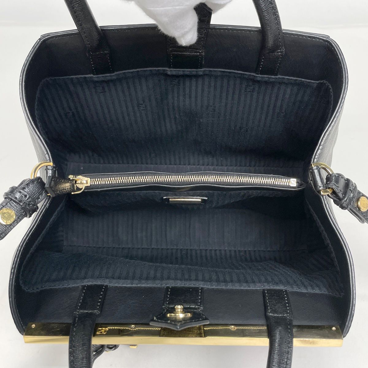FENDI フェンディ プチトゥージュール 2WAY ハンドバッグ レザー 